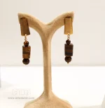 دستبند و گوشواره چشم ببر استوانه‌ای کد 707 - Image 2