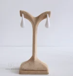 گوشواره قطرهای سفید کد 702 - Image 3
