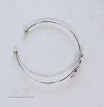 بنگل نقره ای طرح برگ - Image 2