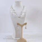 ست گردنبند و گوشواره مروارید باروک
