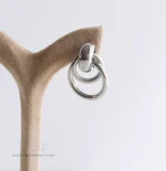 گوشواره حلقه ای دو حلقه کد 722 - Image 2