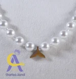 گردنبند مروارید شل با آویز دم وال کد 307 - Image 3