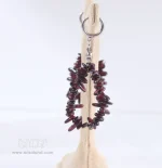 ست گردنبند و گوشواره گارنت با آویز قلب - Image 2