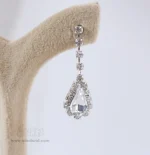 سرویس جواهری اشکی سفید نگین‌دار کد 306 (اوت لت) - Image 2