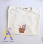 تیشرت جلو گلدوزی سبد گل - تصویر 5