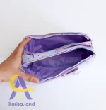 جامدادی دو زیپ دسته‌دار وست (VEST) کد U2094-B | طرح پروانه - تصویر 2
