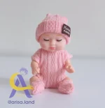 عروسک بچهLovely Doll   لاولی با لباس بافتنی کلاه‌دار - Image 6