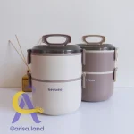 ظرف غذا دو طبقه گرد