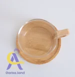 فنجان پیرکس با دسته و کفی بامبو - تصویر 3